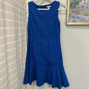 New York and Company Business Casual Drop Waist Royal Blue Dress